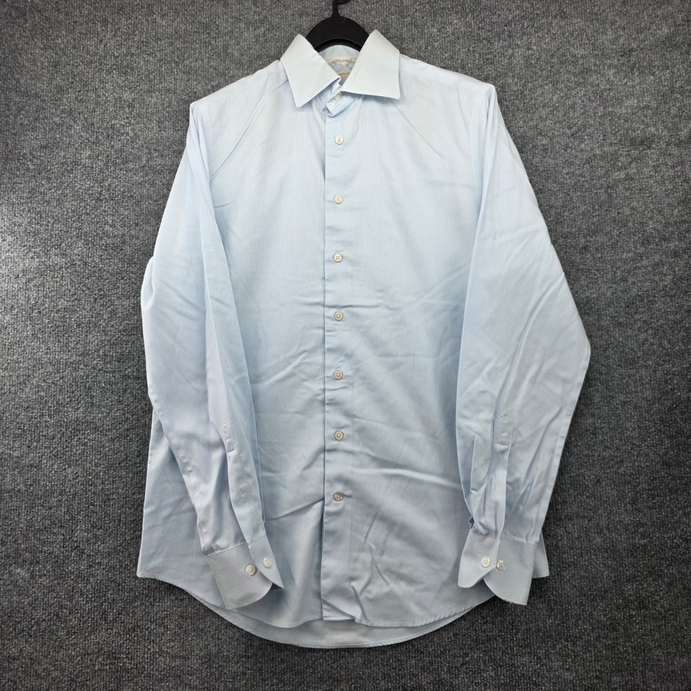 Suitsupply Traveller Shirt Mens 15 38 Slim Fit Light Blue Long Sleeve Button Up